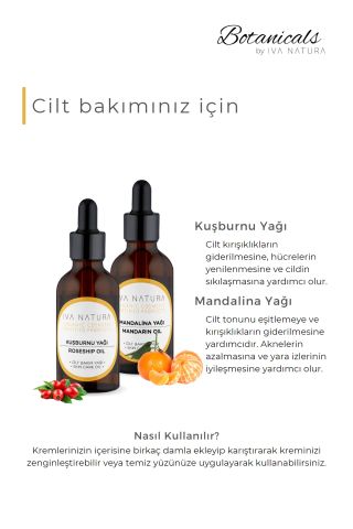 Doğal Cilt ve Saç Bakım Yağı Seti - Mandalina