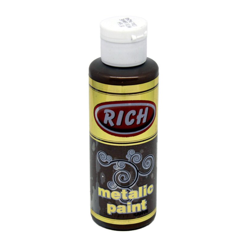 Rich Akrilik Boya Metalik 130 Ml Antik Kahve 864