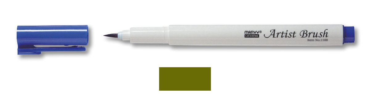 Marvy Uchida Brush Pen Pale Jungle Green