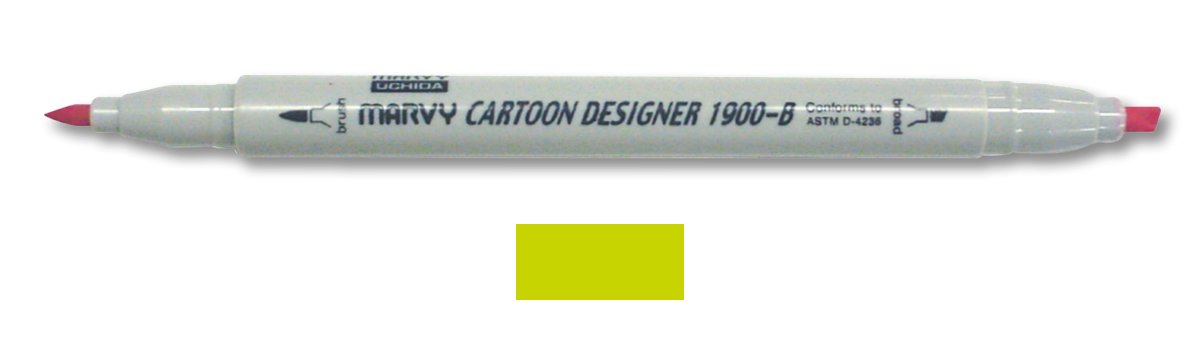 Marvy Uchida Cartoon Designer Marker Yellow Green