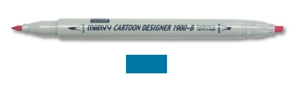 Marvy Uchida Cartoon Designer Marker Peacock Green