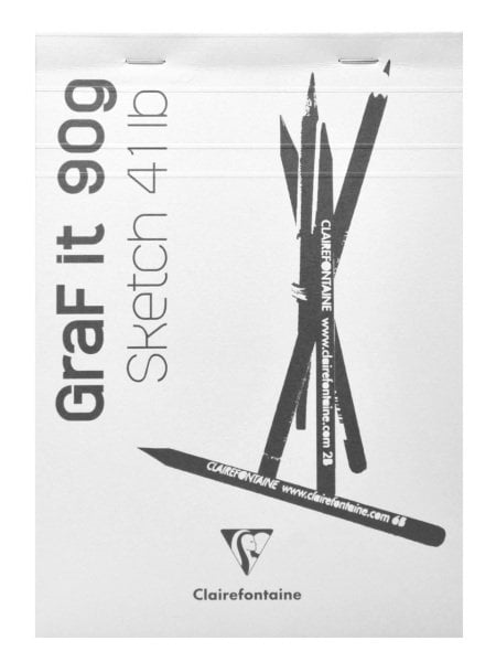 Clairefontaine Grafit Blanc Çizim Bloğu A6 90 Gr 80 Yaprak Kısa Kenarı Yapışkanlı