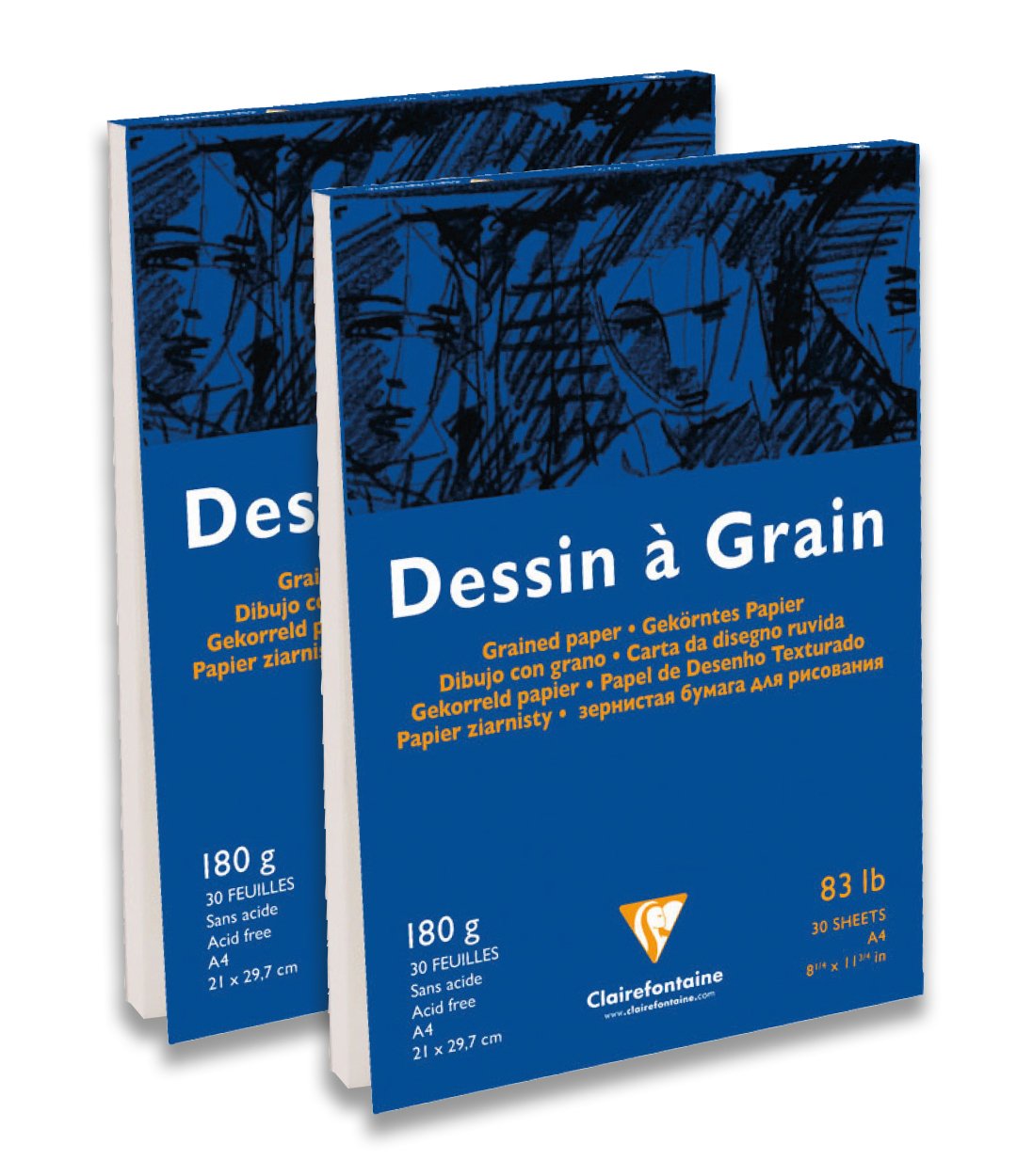 Clairefontaine Dessin A Grain Çizim Bloğu A4 180 Gr 30 Yaprak Kısa Kenarı Yapışkanlı