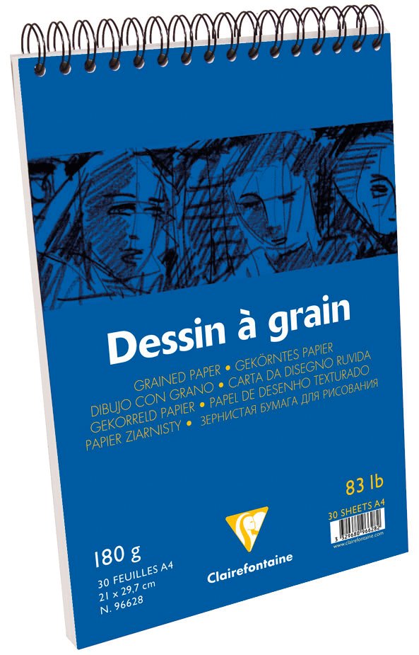 Clairefontaine Dessin A Grain Çizim Bloğu A4 180 Gr 30 Yaprak Kısa Kenarı Yapışkanlı