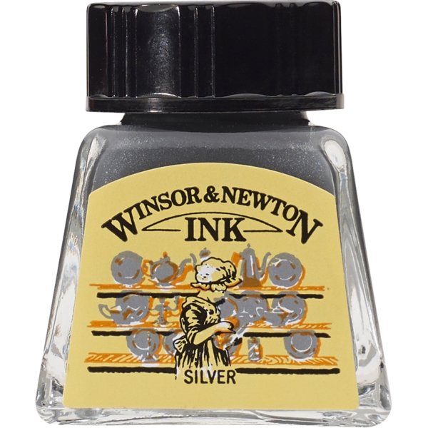 Winsor & Newton Çizim Mürekkebi 14 Ml Silver 617