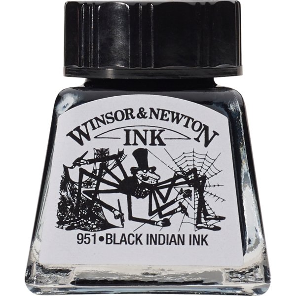 Winsor & Newton Çizim Mürekkebi 14 Ml Indian Black 030