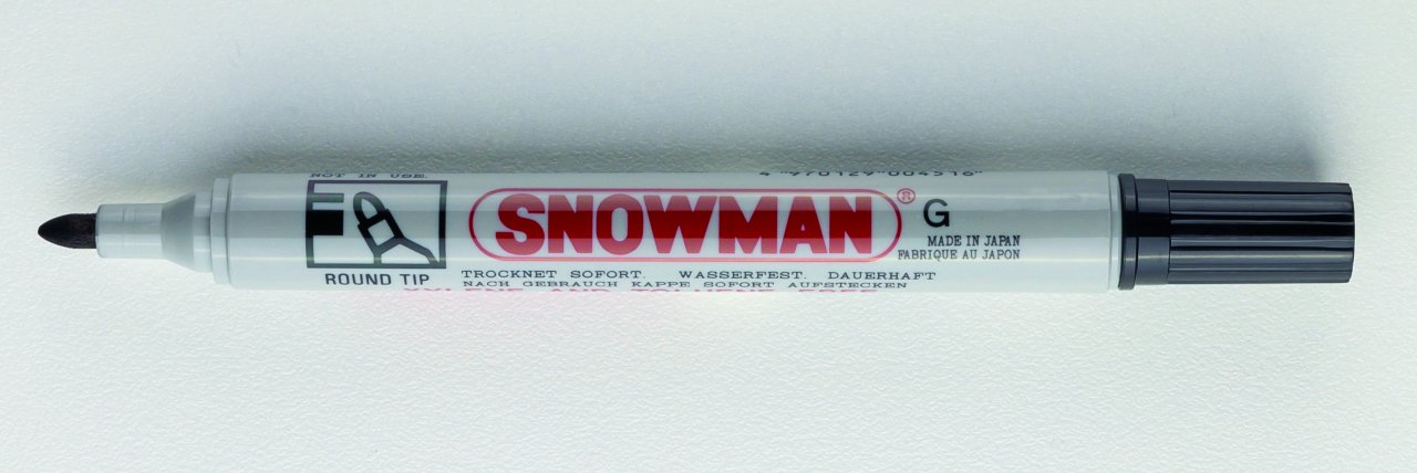 Snowman Permanent Marker Yuvarlak Uç Siyah