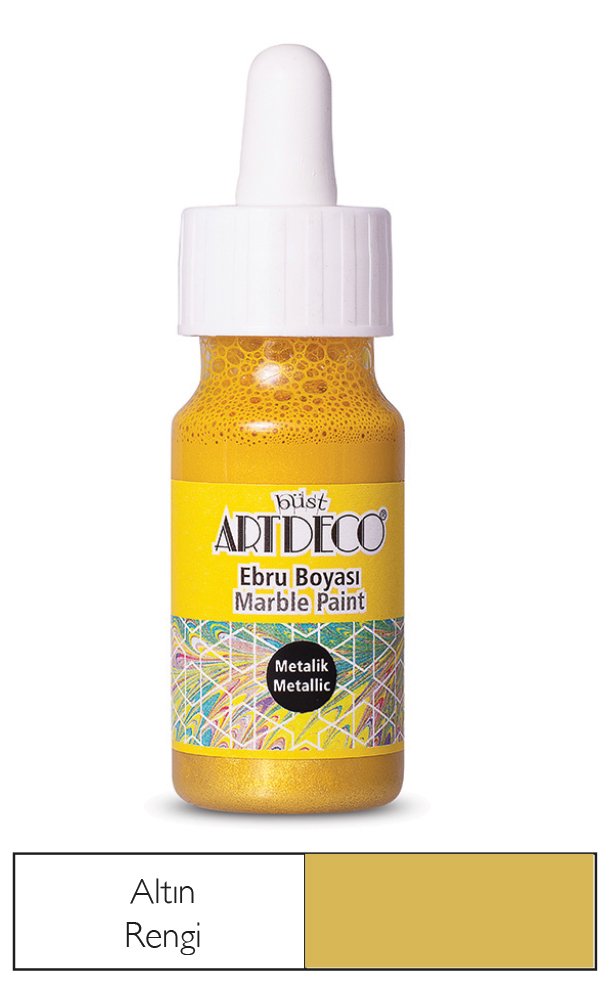 Artdeco Ebru Boyası Metalik 30 Ml Altın 21