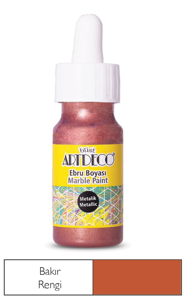 Artdeco Ebru Boyası Metalik 30 Ml Bakır 28