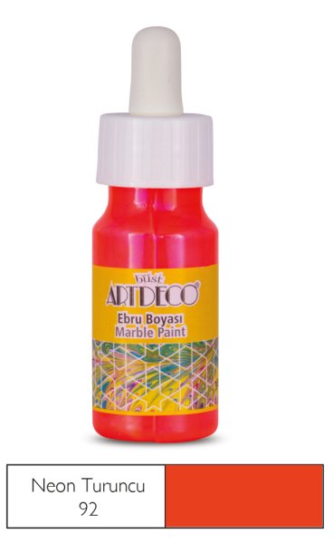 Artdeco Ebru Boyası 30 Ml Neon Turuncu 92