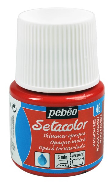 Pebeo Setacolor Kumaş Boyası Opaque Shimmer 45 Ml Passion Red