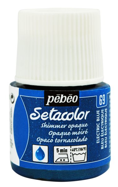 Pebeo Setacolor Kumaş Boyası Opaque Shimmer 45 Ml Bleu Electrique Moire