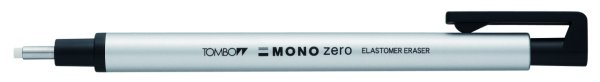 Tombow Mono Zero Kalem Silgi Yuvarlak Uç Gümüş