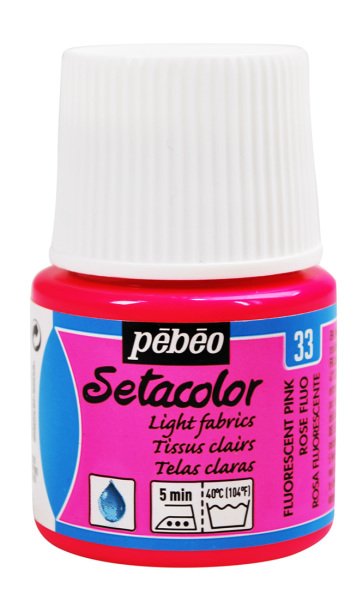 Pebeo Setacolor Kumaş Boyası Transparent Fosforlu 45 Ml Rose Fluo
