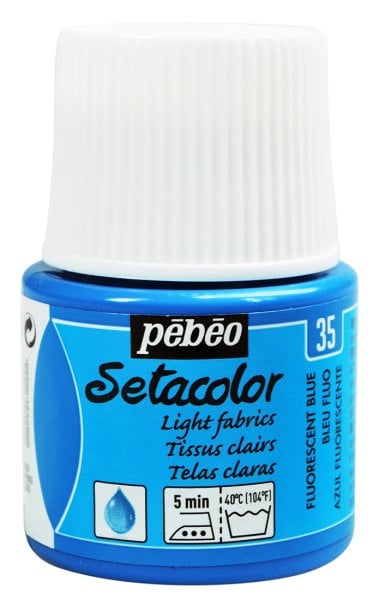 Pebeo Setacolor Kumaş Boyası Transparent Fosforlu 45 Ml Bleu Fluo