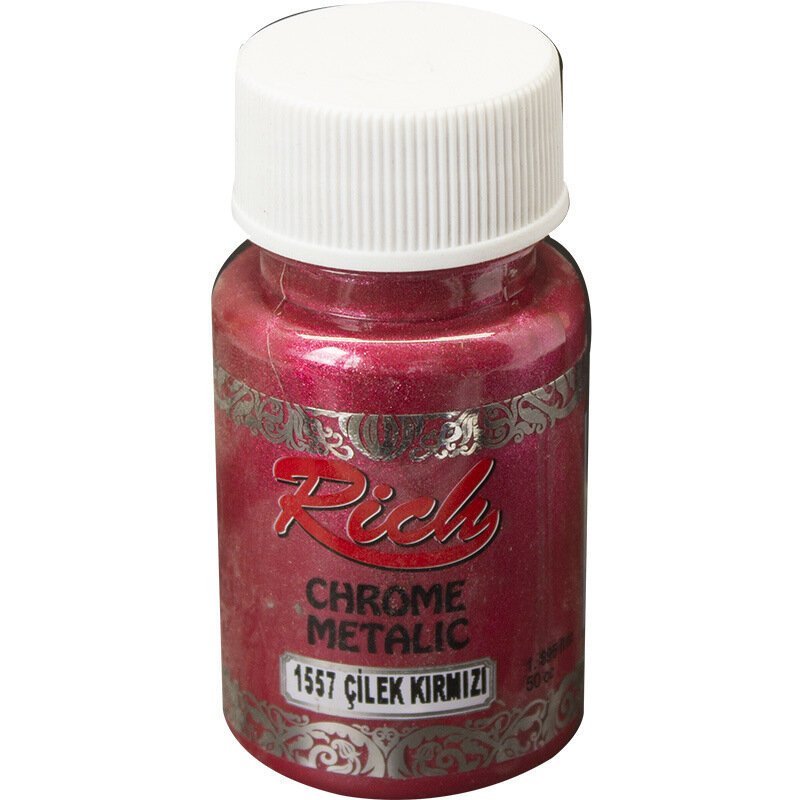 Rich Akrilik Boya Chrome Metalik 50 Ml Çilek Kırmızı 1557