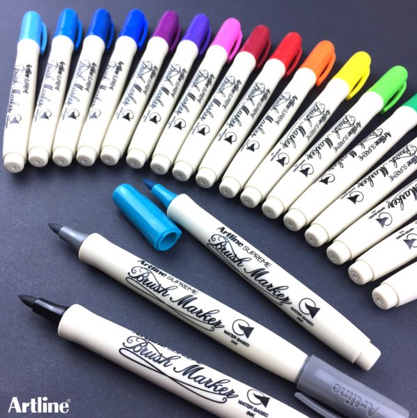 Artline Supreme Brush Marker Light Blue