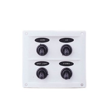 4'lü Su Geçirmez Switch Panel Beyaz