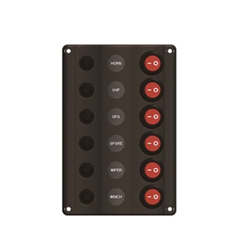 6'lı Switch Panel Dalga Dizayn Anahtar Paneli