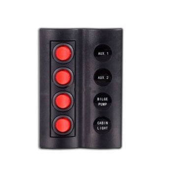 4'lü Switch Panel Otomatik Sigorta ve Işıklı