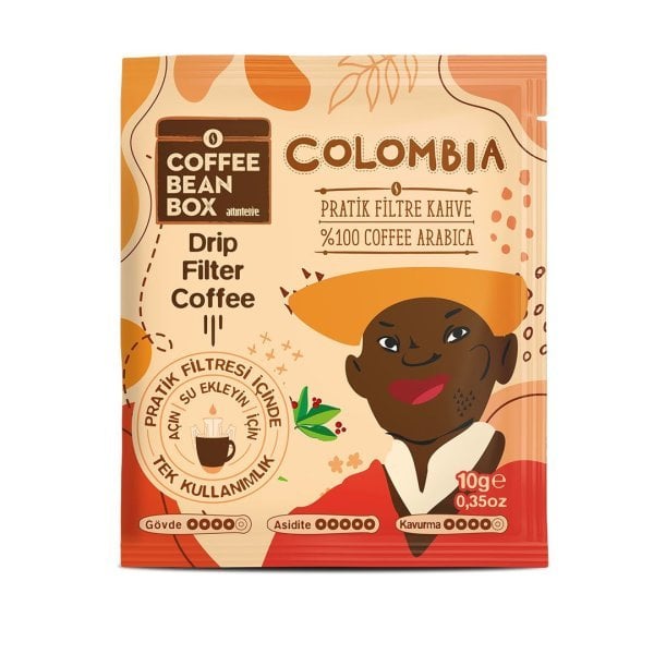 Coffee Bean Box Colombia Pratik Filtre Kahve 10 Gr
