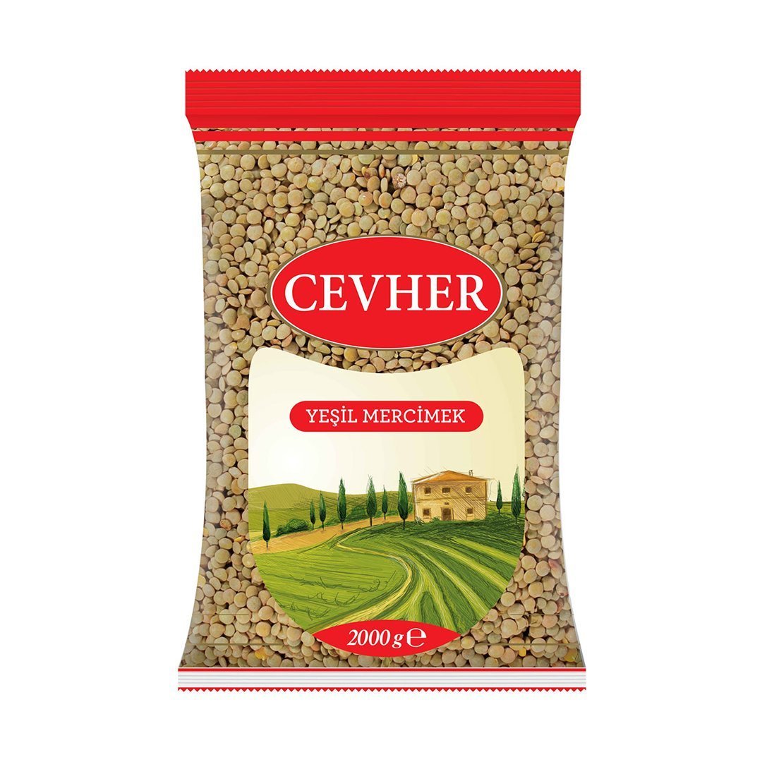 Cevher Yeşil Mercimek 2 Kg