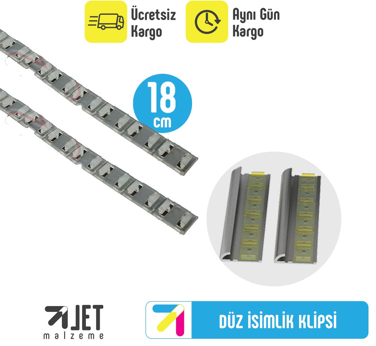 Düz İsimlik Klipsi