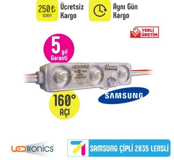 Samsung Çipli 2835 Lensli Modül Led