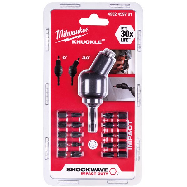 Milwaukee 10 Parça Bits Uç Seti + Knuckle (Boğumlu) Oynar Başlık