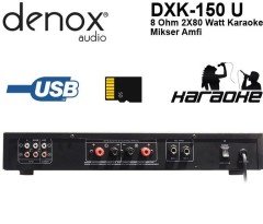 Denox DXK-150U 2X80 Watt Karaoke Amplifikatör