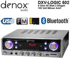 Denox DXV-LOGIC 502 50 Watt 100V Hat Trafolu 2 Bölgeli Amplifikatör