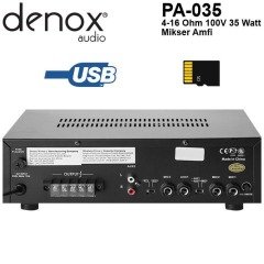 Denox PA-035 100V Hat Trafolu 35 Watt Amplifikatör