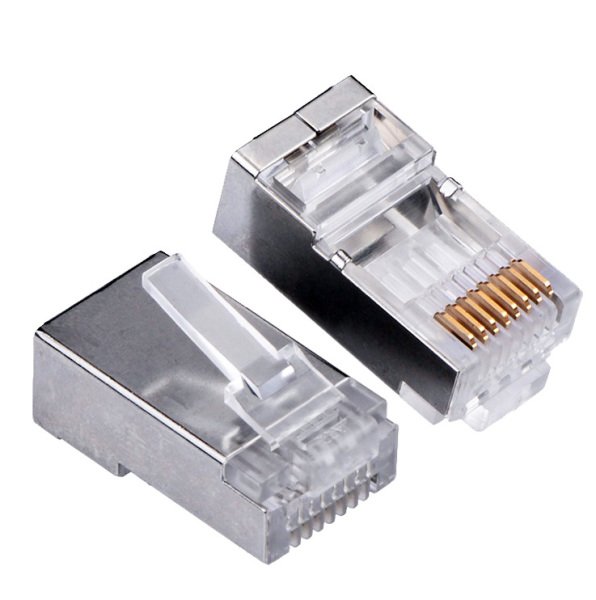 Metal RJ45 Jack Konnektör   Cat5E-Cat6E