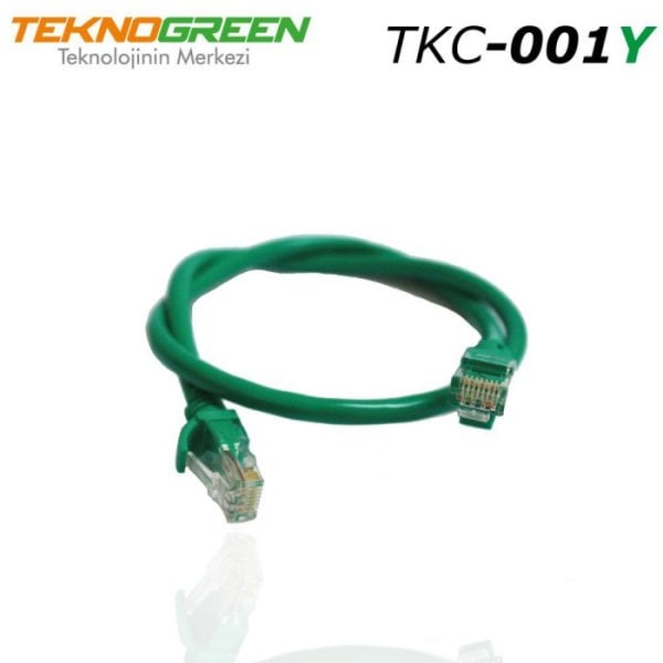 TeknoGreen TKC-001Y 1m. Cat6 Kablo Yeşil