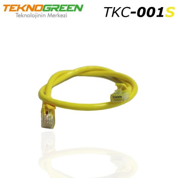 TeknoGreen TKC-006S 0.6m. Cat6 Kablo Sarı