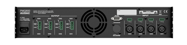Audac PMQ600 4X600 Watt 100 V Hat Trafolu  Dijital  Power Amplifikatör