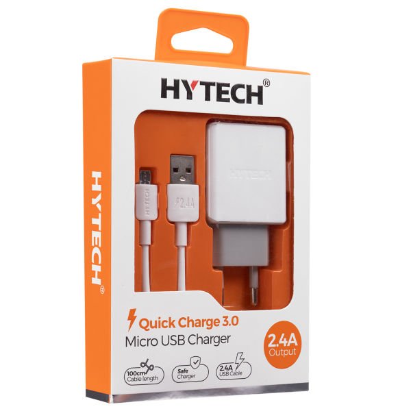 Hytech HY-XE30 Quick Charge QC3.0 2.4A Micro USB Kablolu Şarj Adaptörü
