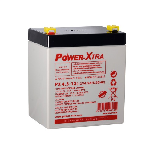 Power-Xtra 12V 4.5 Ah Bakımsız Kuru Akü