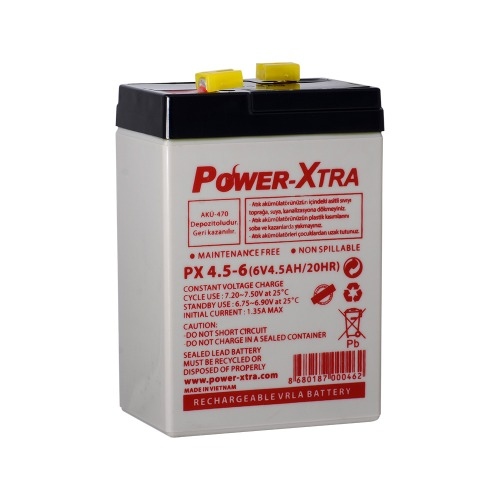 Power-Xtra 6V 4.5 Ah Bakımsız Kuru Akü