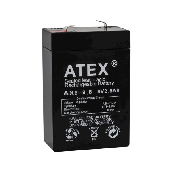 Atex 6V 2.8 Ah Bakımsız Kuru Akü