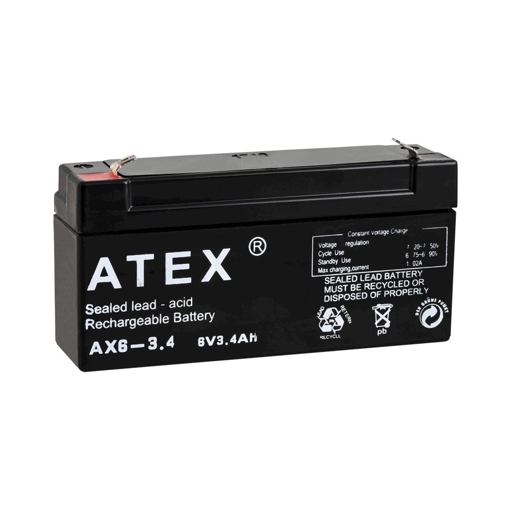 Atex 6V 3.4 Ah Bakımsız Kuru Akü