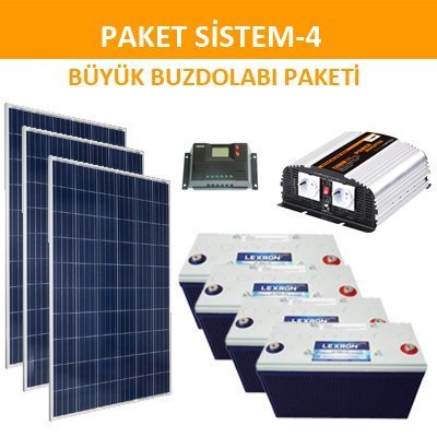 Solar Enerji Büyük Buzdolabı Paketi (PAKET 4)