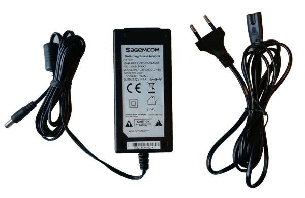 Sagemcom 12V 5A Adaptör ve 220 Giriş Kablosu