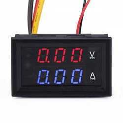 Dijital Ampermetre-Voltmetre DC 0-30V 0-10A Dual