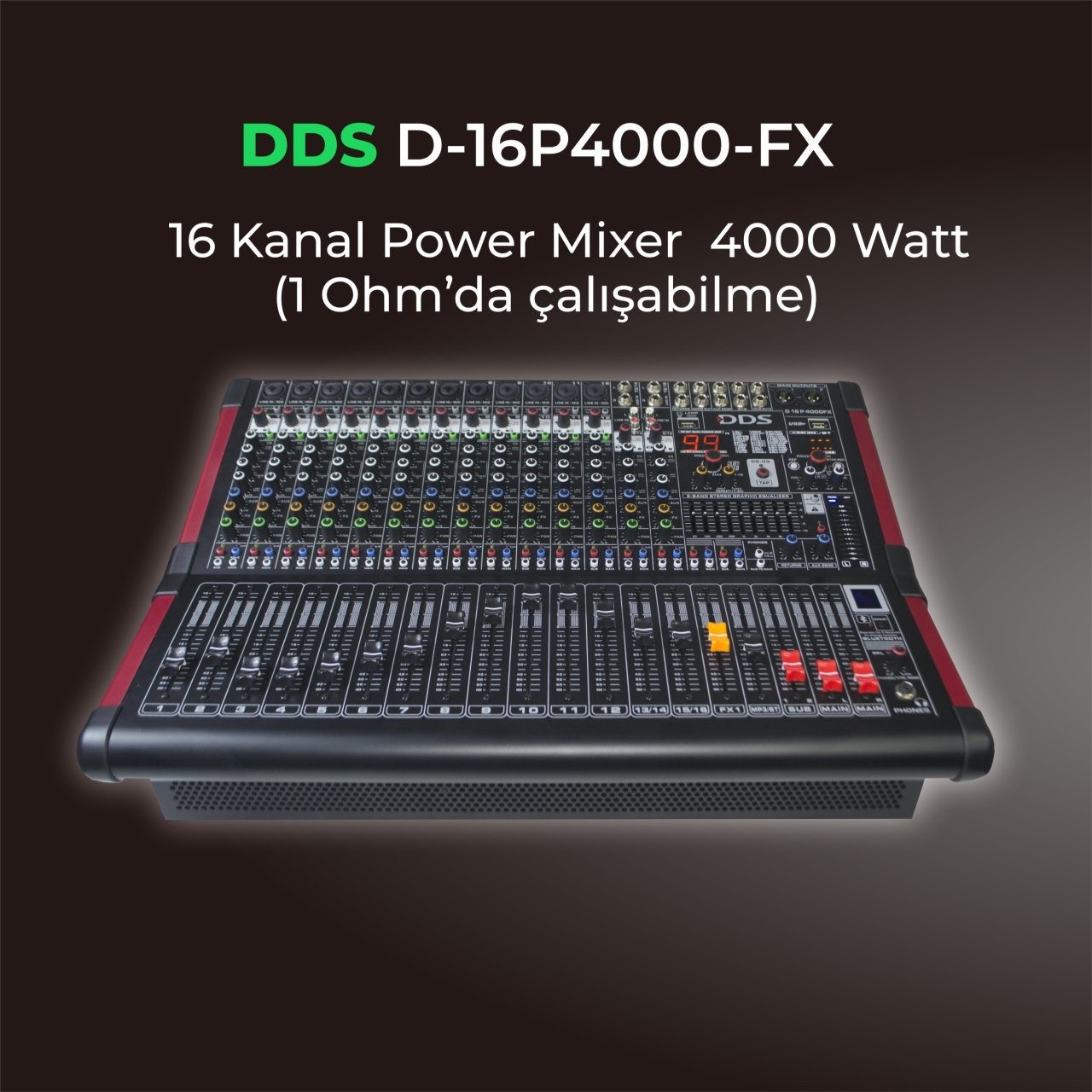 DDS  D–16 P 4000FX 16 Kanal 2x2000 Watt Power Mikser