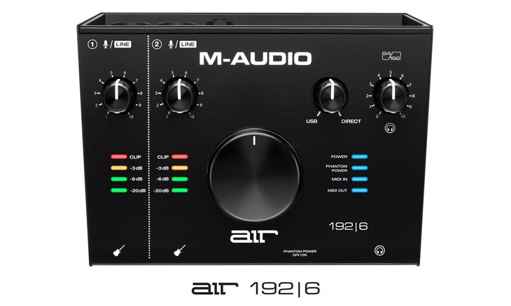 M-AUDIO AIR 192|6 Ses Kartı 2-giriş / 2-çıkış / 24-bit/192 kHz / +48 V Mikrofon / MIDI/ Enstrüman Girişli Yeni Nesil Ses Kartı