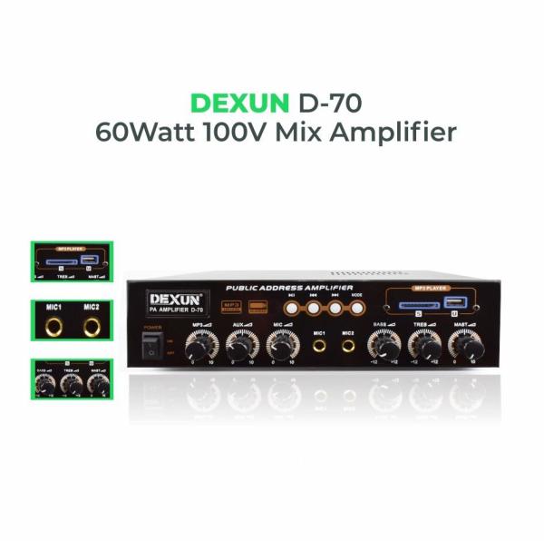 Dexun D-70 60 Watt 100V Hat Trafolu Amplifikatör