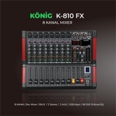 König  K-810 FX 8 Kanal Deck Mikser