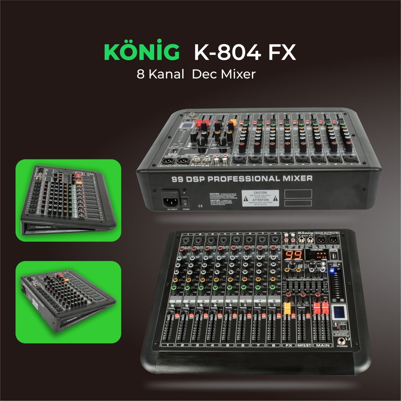 König  K-804 8 Kanal Deck Mikser