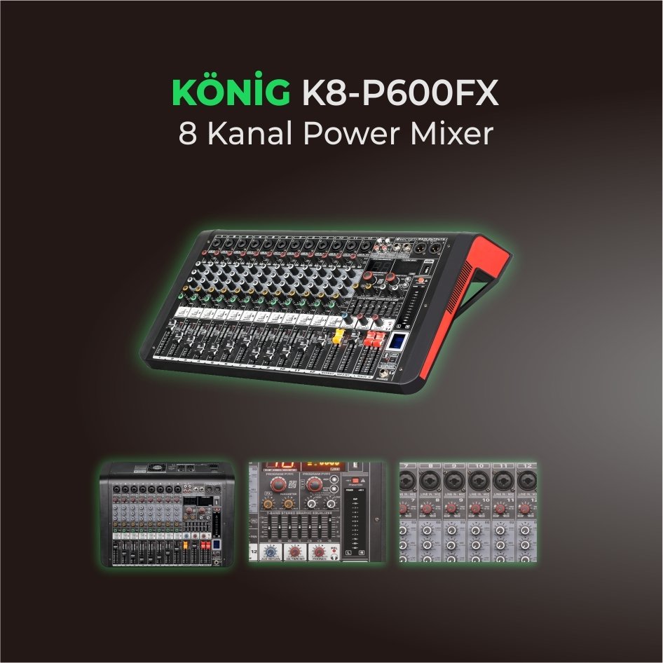 König  K8-P600FX 8 Kanal Power Mikser